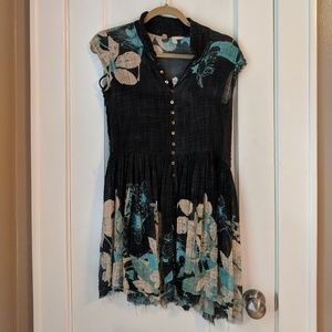 Free people one boho flower print dress